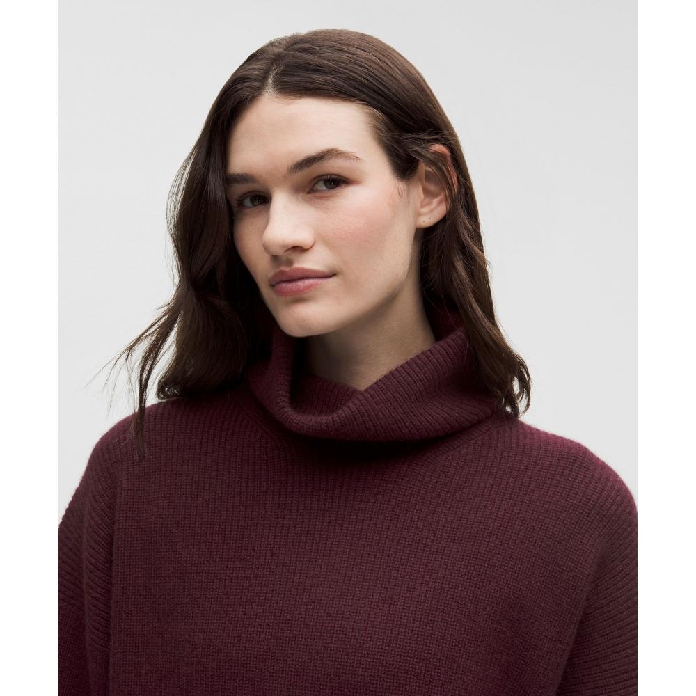 Lululemon Oversized Cashmere Funnel Neck Sweater Goodnight Plum