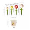Süßes Blumiges Messlöffel-Set Dekoratives Keramik-Blumen-Neuheiten-Gadgets-Set Back-Messlöffel Für Kochen Backen Kaffee