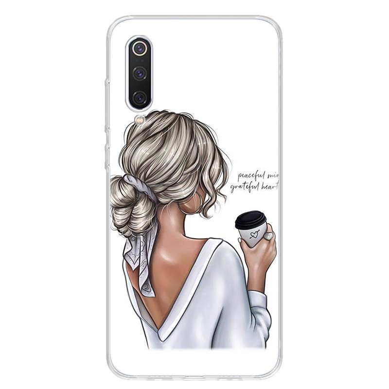 Princess Female Boss Coffee Phone Case For Xiaomi Poco X3 GT X5 X4 NFC M4 Pro M3 M2 F3 F2 F1 Mi Note 10 A3 A2 Lite A1 CC9E Funda