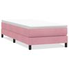 Łóżko Typu Box Spring Bez Materaca Różowe 80X220 Cm Aksamit