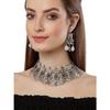 Fashion Latest Stylish Traditional Oxidised Silver Necklace Jewellery Set for Women