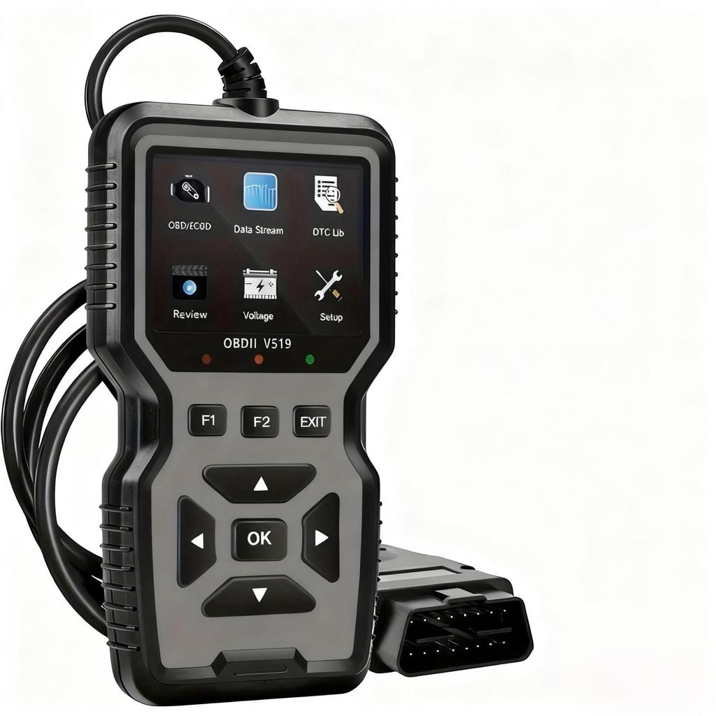 2026 V519 Professioneller OBD2-Scanner - USB-betrieben, Echtzeit-Daten-Diagnosewerkzeug zur Überprüfung von Motorkontrollleuchten in den meisten Autos