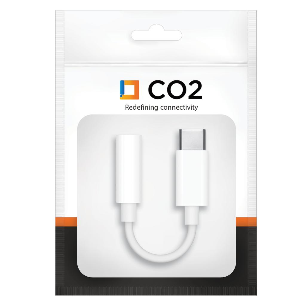 Co2 Adapter Usb-C Mini Jack 3,5Mm Przejściówka Kabel Aux Do Samsung Apple Z Dac