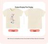 Summer 2026 Girls' Short-Sleeve T-shirt with 3D Rabbit Skirt Print - European and American Fashion