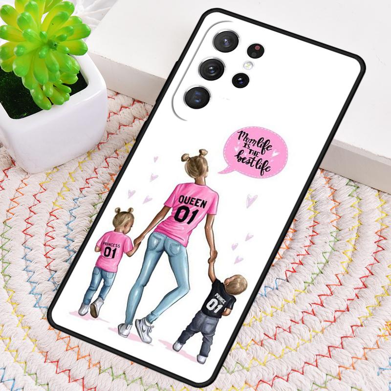 Baby Mom MUM MOTHER Girl Queen Phone Case for Samsung Galaxy Note 10 Pro S26 Ultra S23 S24 FE S25 S21 S22 PLUS Shockproof Cove
