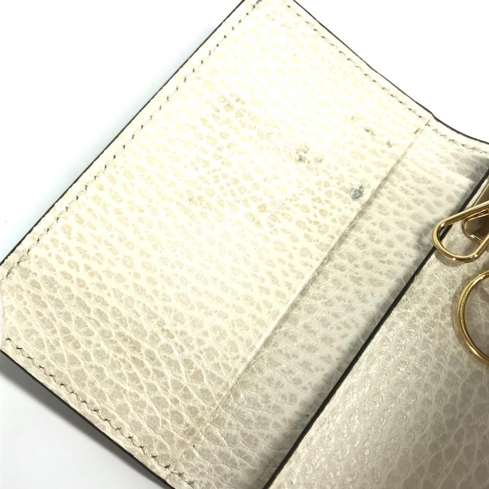GUCCI 456118 logo GG 6 Key Case Key 6P Key Case PVC/Leather Beige
