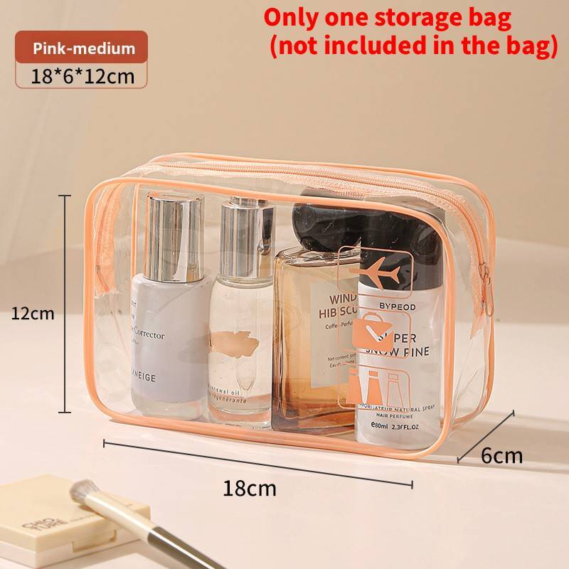 Modern Minimalist Pvc Travel Toiletry Bag With Large Capacity For Cosmetic And Bathroom Storage