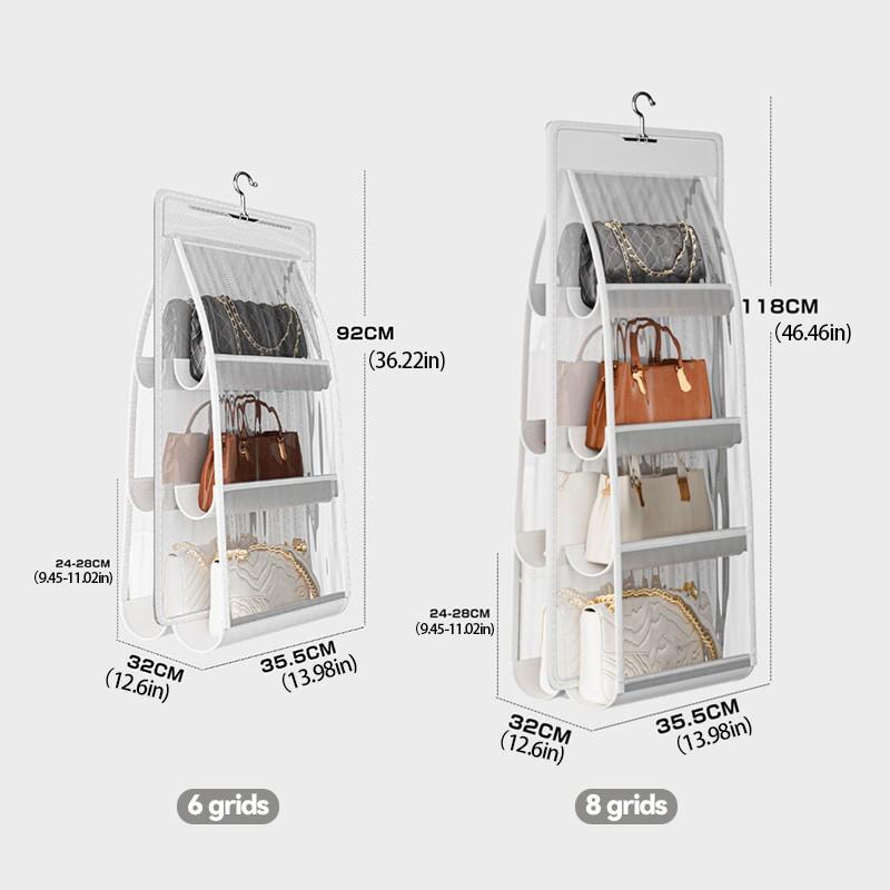 3/4 Layers Hanging Bag Organizer Over Door Storage Rack Wardrobe Display Rack Miscellaneous Items Space-Saving Solution