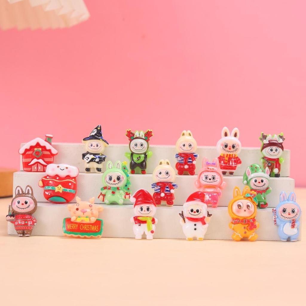 40dílná vánoční překvapivá slepá krabička: Poke-Poke Pryskyřičné Hračky Příslušenství
