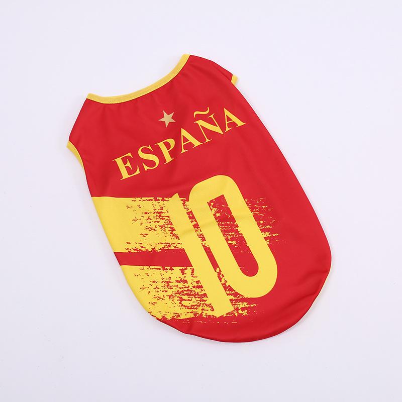 Pet Soccer Team Dog Vest Teddy Summer Clothing Pomeranian Bi Bear Puppy Clothing Cat Pet Clothing Thin