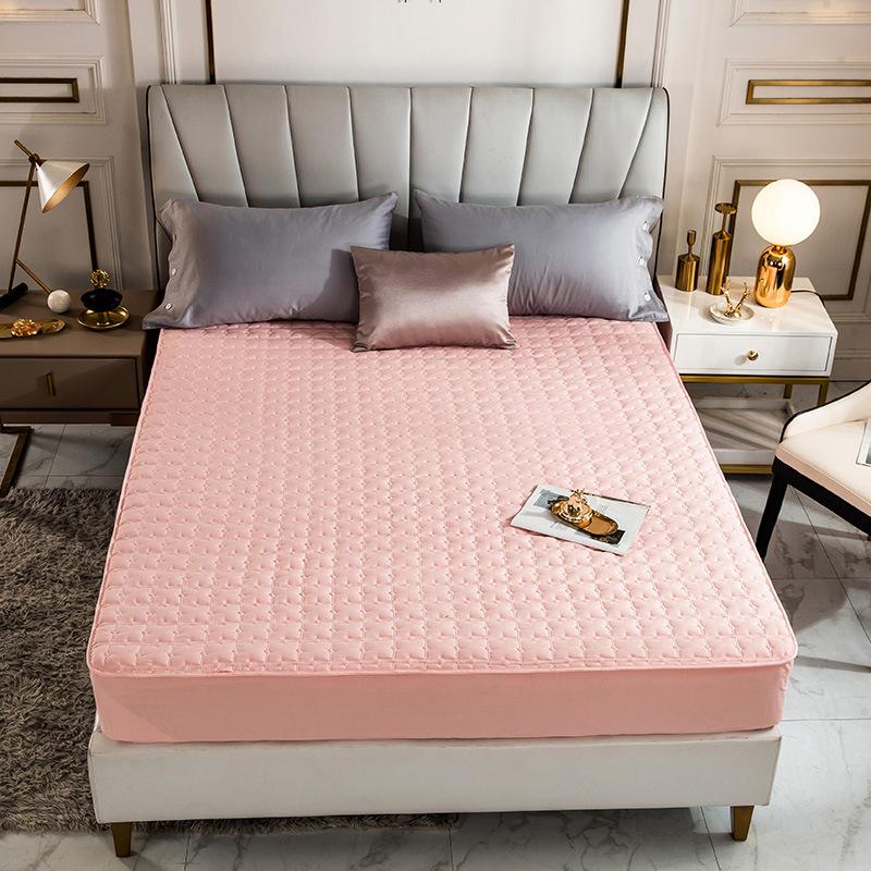 Verdickter, gesteppter Matratzenbezug aus 100 % Baumwolle, antibakteriell, für King-Size-Betten, individuelle Bettauflage, Schutzbezug nicht im Lieferumfang enthalten. Kissenbezug