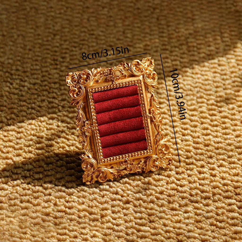 Vintage Resin Velvet Jewelry Display Stand Retro Necklace Bracelet Earring Pendant Display Props Holder Classic Jewelry Stand