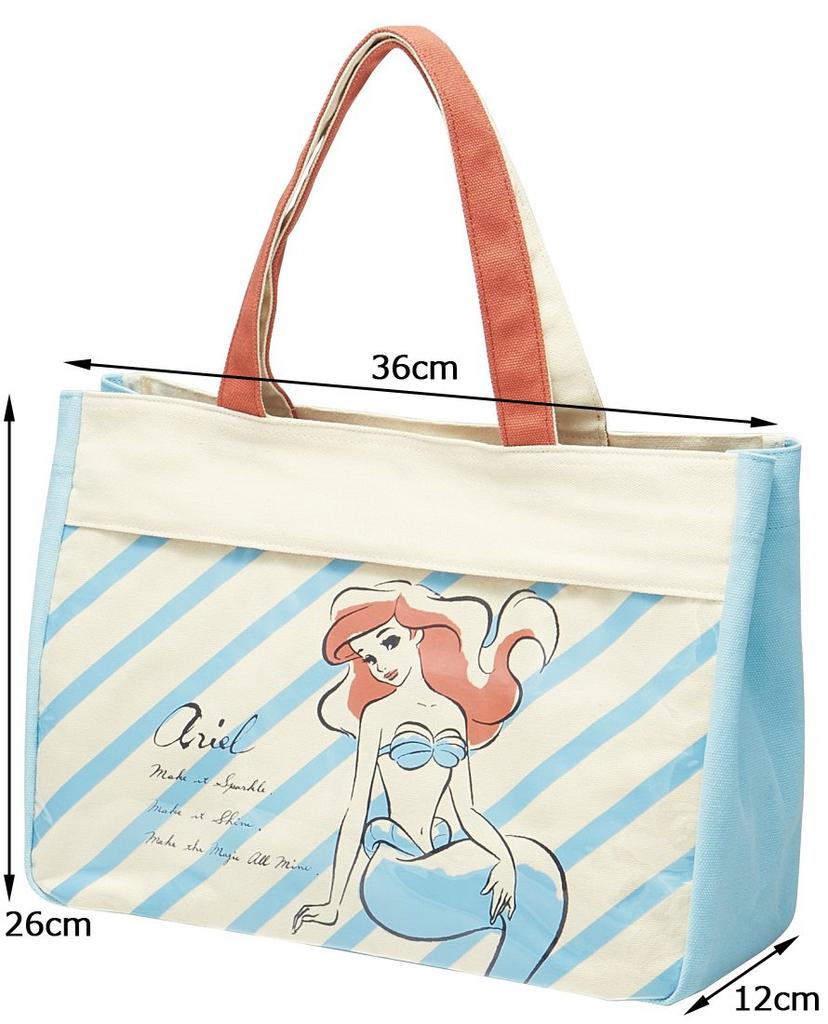 Skater Ariel Disney Tote Lunch Bag with Clear 36 X 26 X VBC1 Pocket, 12cm,