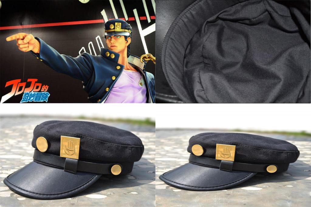 Hochwertige Jojo's Bizarre Adventure Mütze Jotaro Kujou Joseph Armeekappe Für Cosplay