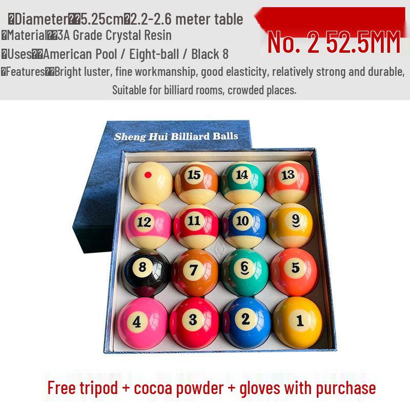 Китайские Черные Восьмерки Американские Бильярдные Шары, 57мм/52.5мм Стандартные Хрустальные Бильярдные Шары.