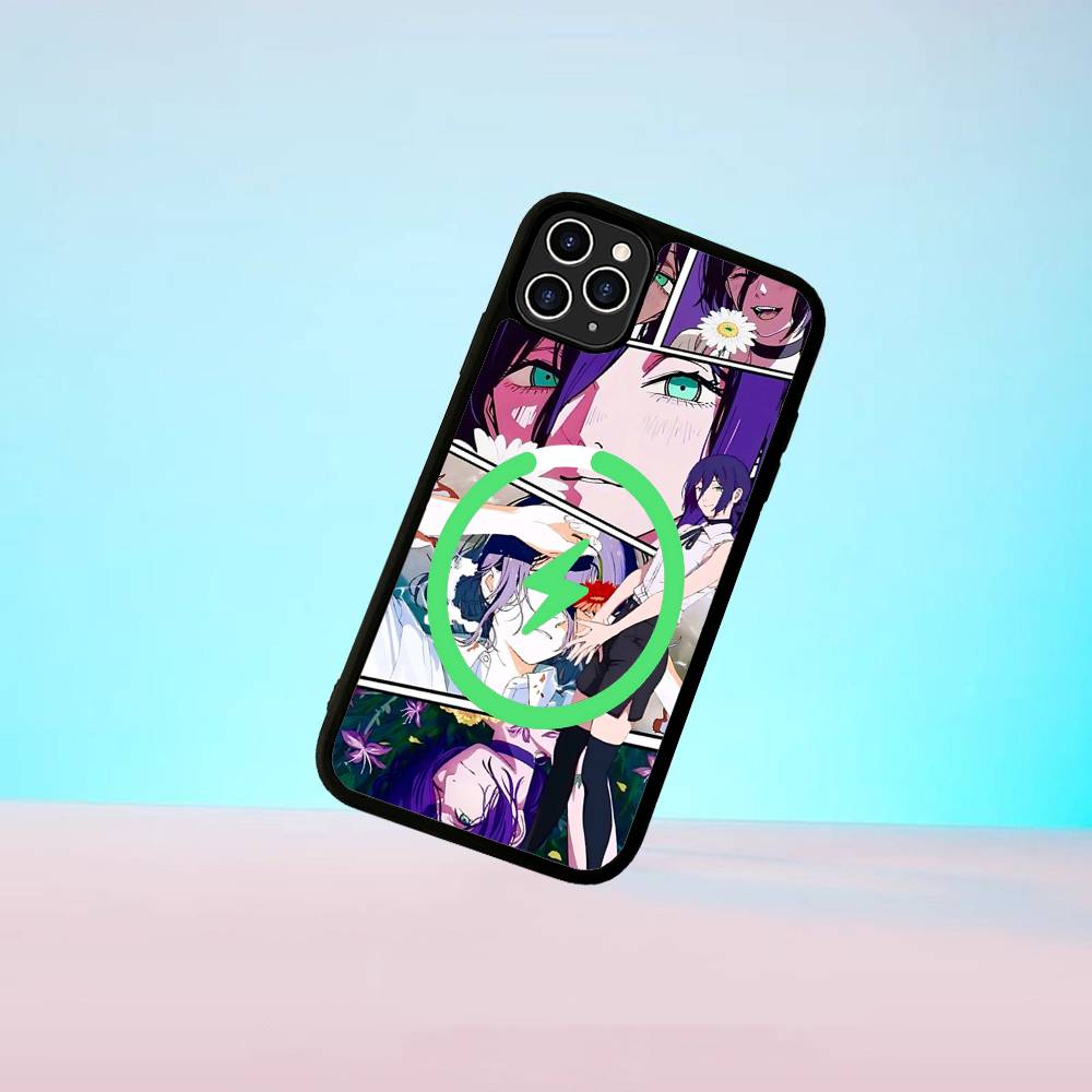 Anime C-Chainsaw Man Magnetic Matte Phone Case For IPhone 16 17 15 14 13 12 11 For Magsafe Wireless Charge Cover