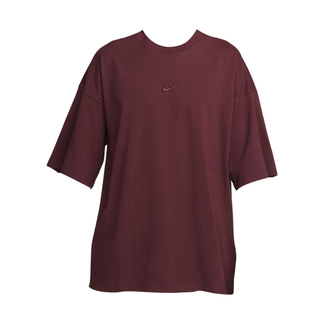 Nike Logo Embroidered Round Neck Loose Short Sleeve T-Shirt Men Tops Chestnut FB9767-681 XL