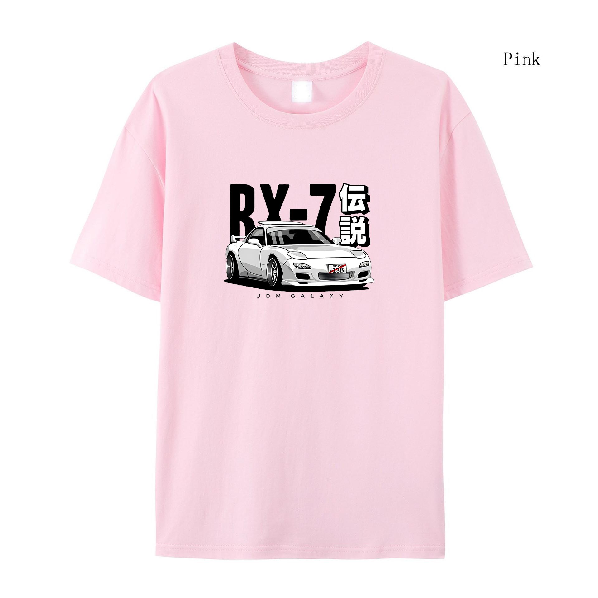 

Женские футболки Футболка Initial D JDM Винтажная RX7 FD Drift Японские автомобили с принтом Летняя футболка с короткими рукавами Свободный топ с короткими рукавами XS