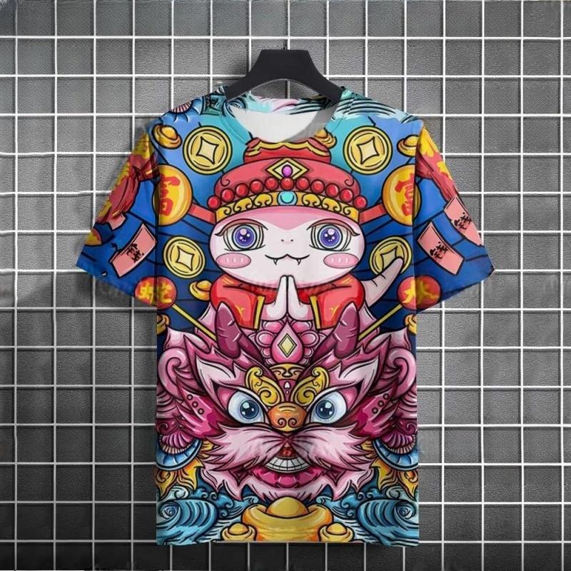 Short sleeved shirt, round neck streetwear T-shirt
