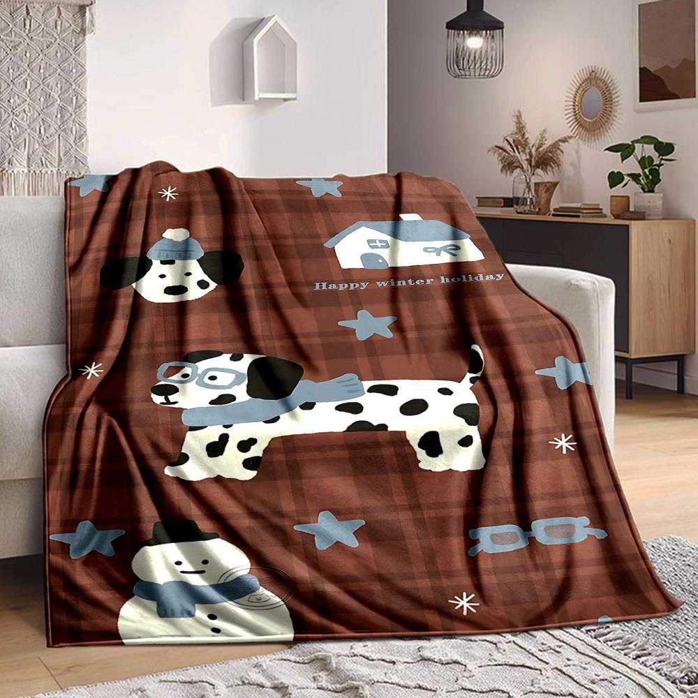1 st Wintervakantie Lichtgewicht Flanellen Deken, Comfortabele en Warme Deken, voor Kantoor en Camping Bank Bed, Woonkamer002