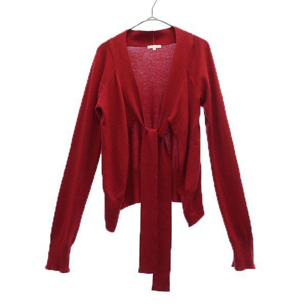 TO BE CHIC Silk Blend Long sleeve knit cardigan 2 Red Women Used