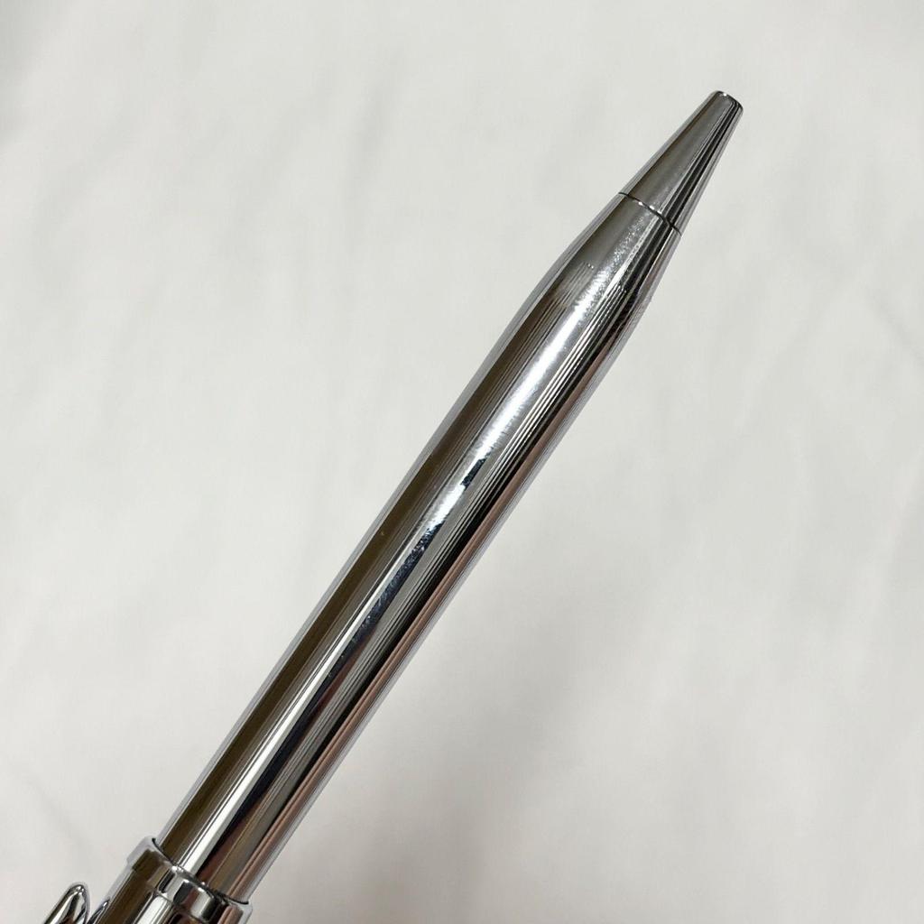 Used Free Shipping] CROSS Century II Chrome Ballpoint Pen, Silver, Ink Empty, Writing Utensil, Stationery, Used Item