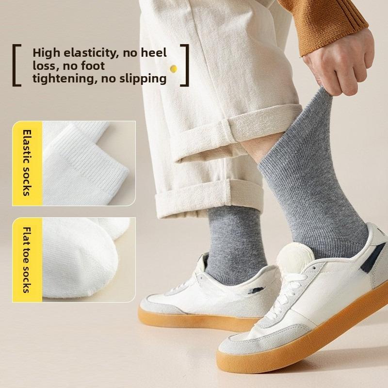 Wool Socks - Men's Thick and Warm Padded Mid-calf Socks for Autumn and Winter. Men's Woolen Socks. Long Winter Sleepers.
