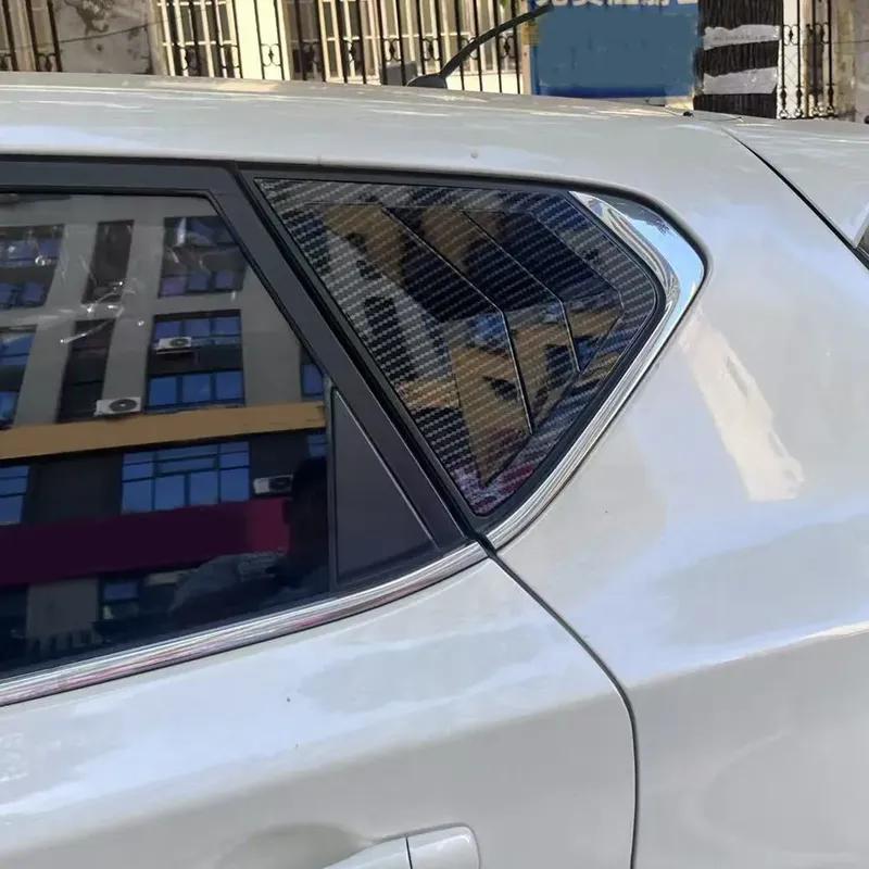 For Nissan Tiida Hatchback 2016- ABS Plastic Window Quarter Louver Scoop Cover Side Vent Shutter Trim Adhesive Accessories