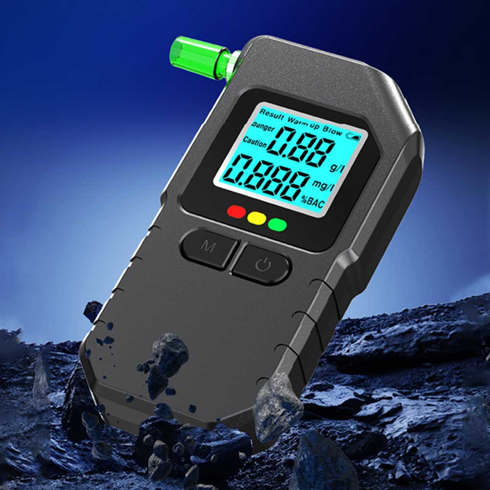 Portable Breathalyzer LCD Screen Alcohol Breathalyzer Tester High Accuracy Alcohol Detector for Family and Party Use