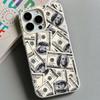 USD Dollar Jelly Double Layer White Mobile Phone Case for iPhone 17 16 15 14 13 12 11 Air Pro Max Plus Protective