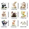 Static Cling Window Stickers Cartoon Panda Butterfly for Home Bedroom Window Wall Decor PVC Glass Decals