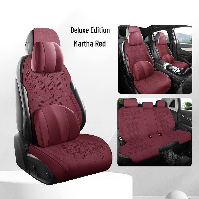 Geely Borui New Energy Four Seasons Ultra-thin Suede Saddle Car Seat Cushion Set