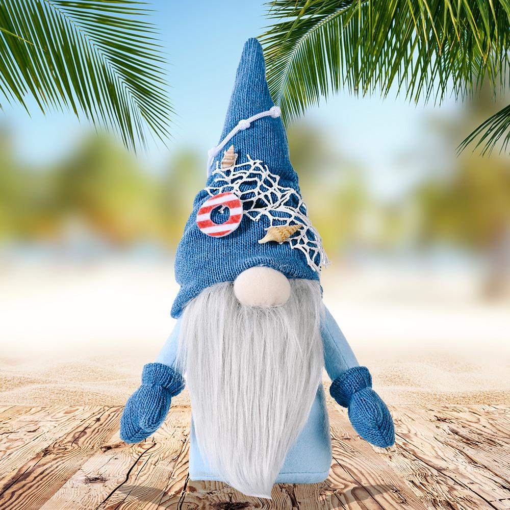Ocean Adorable Inspired Rudolf Figurine With Knitted Hat For Festive Decorations Home