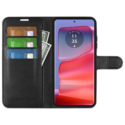 Etui dla Motorola Edge 50 Pro 5G Tekstura liczi Podstawka Portfel Skórzany Pokrowiec na Telefon