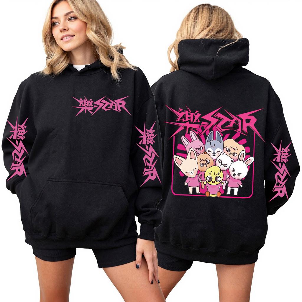 Women's Fashion Casual Outfit Sweatsuit Long Sleeve Top Printed Hooded Sweatshirt