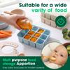 With Lids Baby Food Freezer Tray Silicone Material Baby Food Storage Container  For Baby