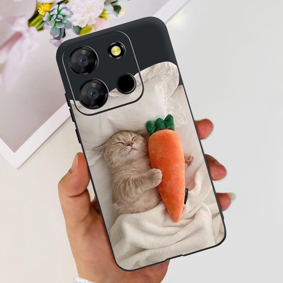 For Itel A60 A70 A27 A48 Phone Case Back Cover Matte Slim Soft TPU Silicone Bumper Child Fashion Cartoon Pattern Fundas ITELA60s