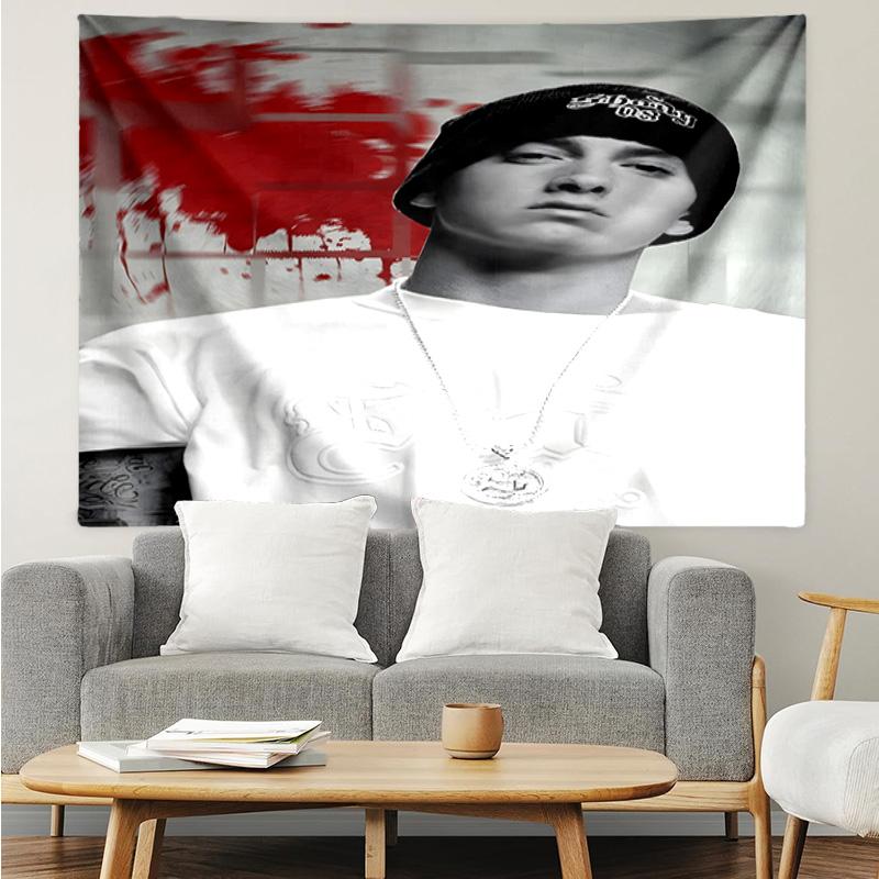 Eminem Tapestry for Bedroom Aesthetic Classroom Tapestries Wall Hanging for Living Room Dorm Office,Ideal Creative Gift
