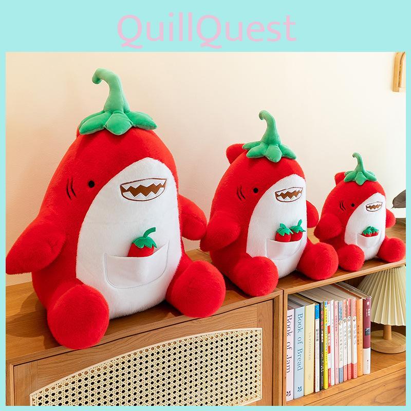Chili Red Shark Plush Toys Cartoon Stuffed Dolls Bedroom Decoration Gifts Kids