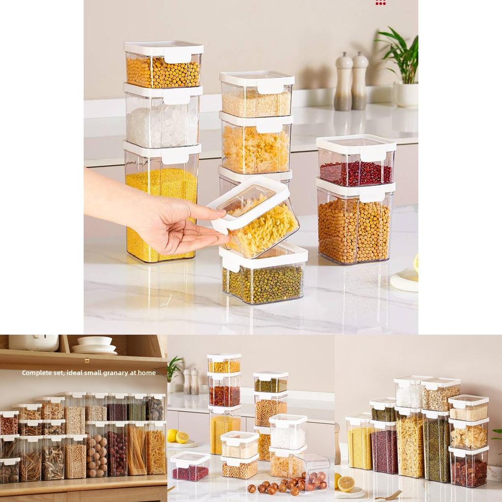 Kitchen Sealing Storage Container With Transparent Pet Material For Food Organization And Freshness