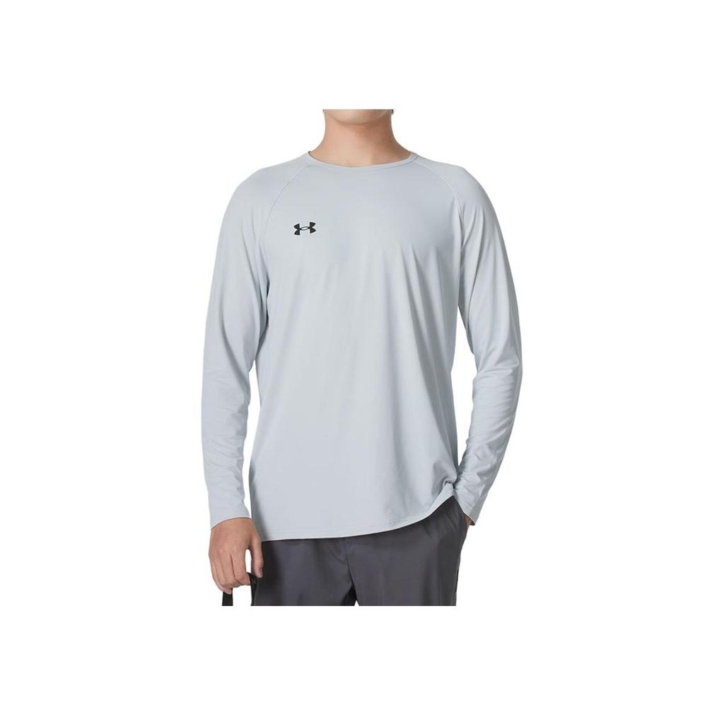 Under Armour Quick-Dry Moisture-Wicking Breathable Crew Neck Long Sleeve T-Shirt Unisex Tops Gray 24600601-009