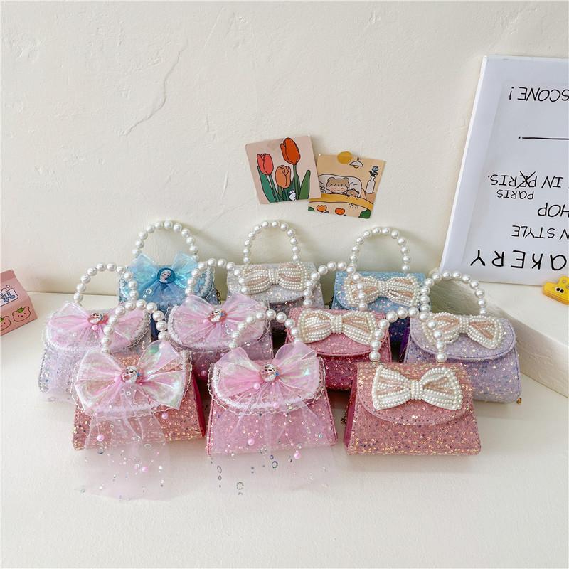 Fashionable Mini Children's Handbag Stylish Princess Bowknot Crossbody Bag For Girls