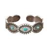 Retro Bohemian Open Cuff Bracelet with Turquoise Accessory Stylish Bangle for Music Festivals and Travel Adventures