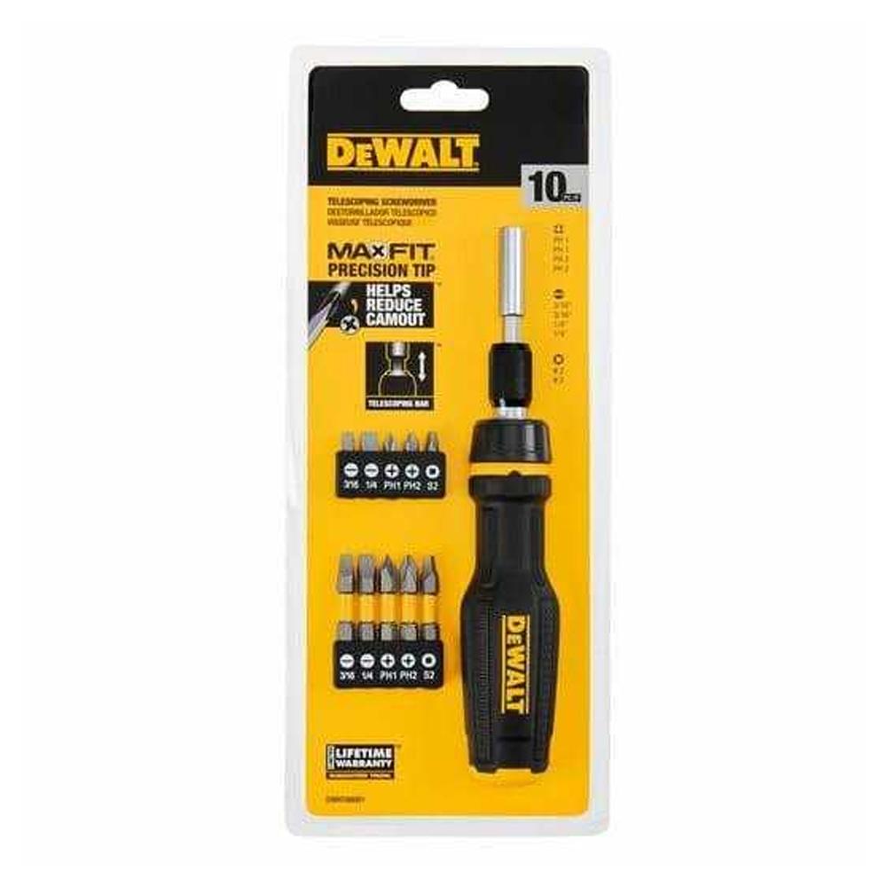Dewalt Max Fit Telescopic Ratchet Screwdriver Set (Pack of 10)