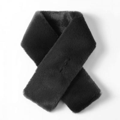Lara Winter Fur Scarf Z Black Lalaf228