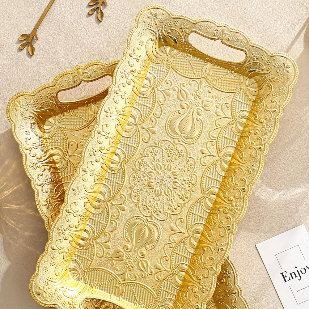 

Wholesale gifts of European style plates with high aesthetic value fruit plates for customers золотой