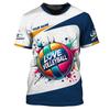Summer Round Neck 3D Print Top Fashionable Casual Sport Volleyball Uniform Short Sleeved Men's T-shirts