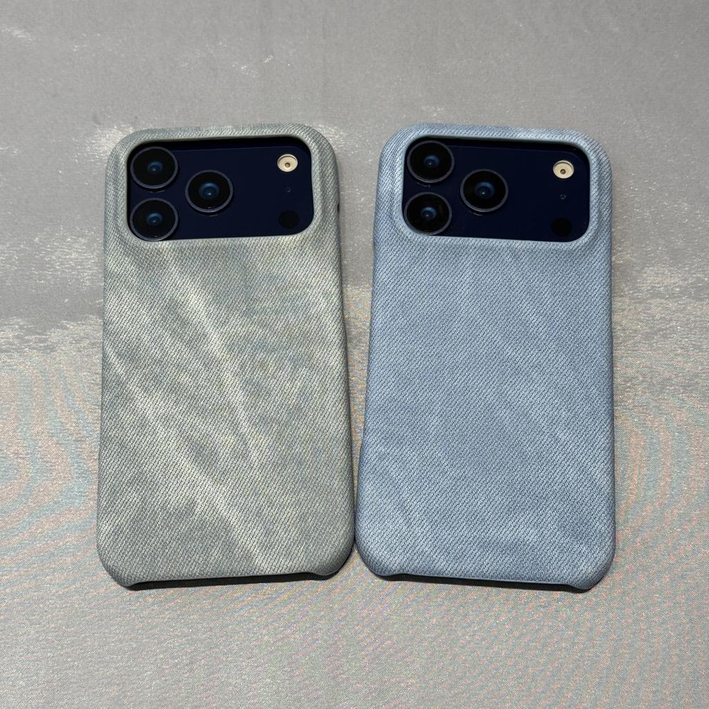 Case For iphone 17 Pro Max Hard PC Cowboy Cloth Texture Anti Fall Phone Cover For iphone 17 Air 17 Pro Shell Shockproof Bumper