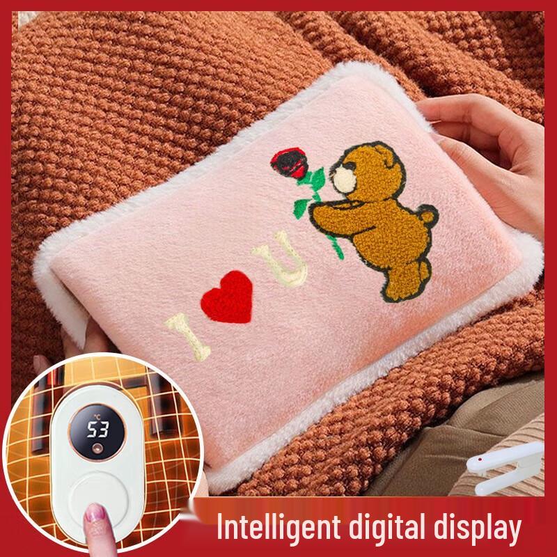 

Rechargeable Flannel Hand Warmer with Digital Display