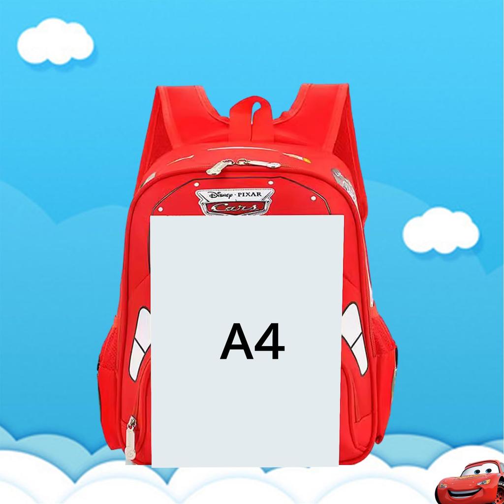 Sunkids Cars Disney Paw Patrol Christmas Backpack for Kids, Boys, Travel, School, Entrance Ceremonies, Waterproof, Perfect for Field Trips (Red)